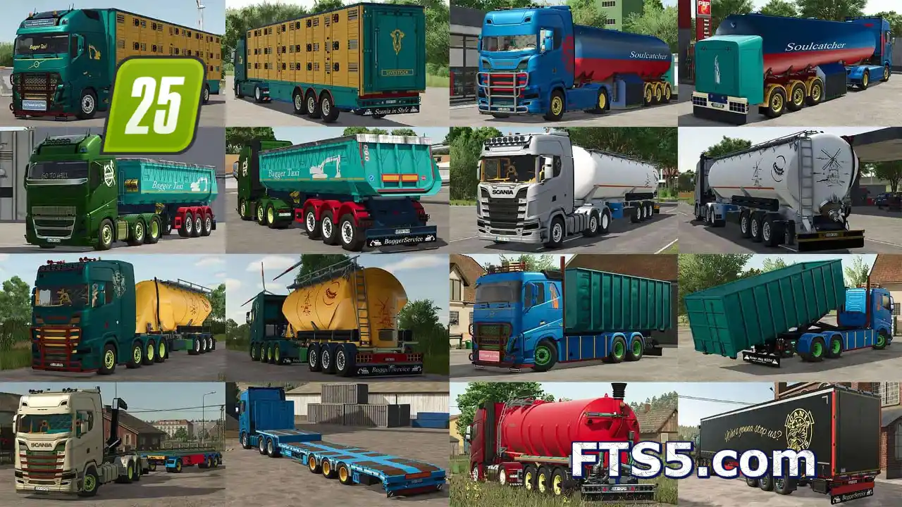 斯堪尼亚 & 沃尔沃 卡车+拖车包 v1.0