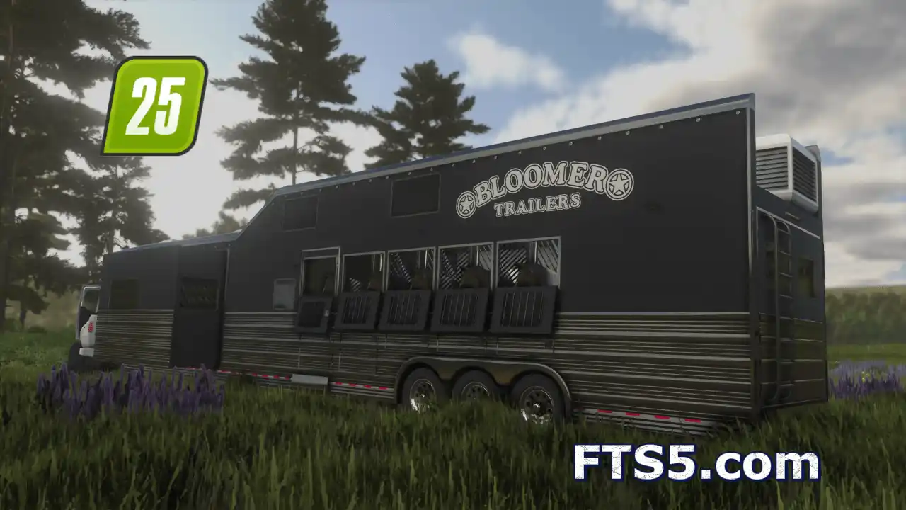 2025 布卢默 5匹马拖挂式马厩拖车 v1.0