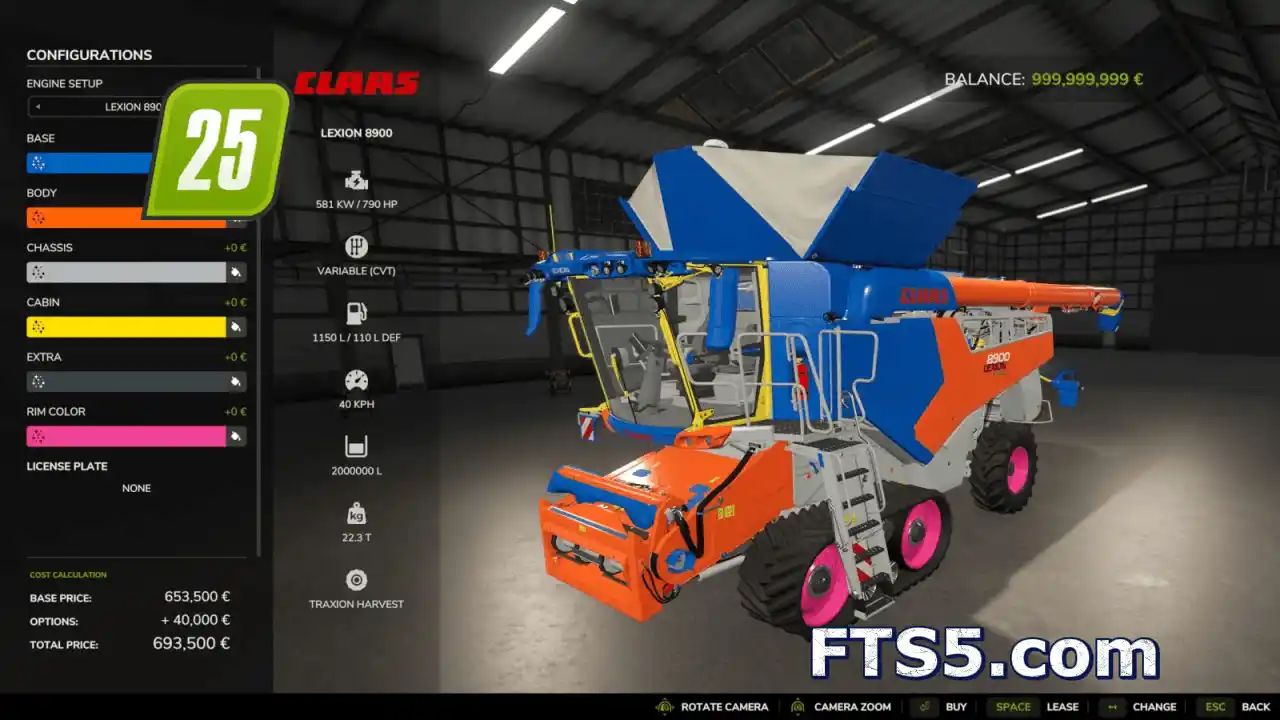 自定义颜色收割机包 v1.0