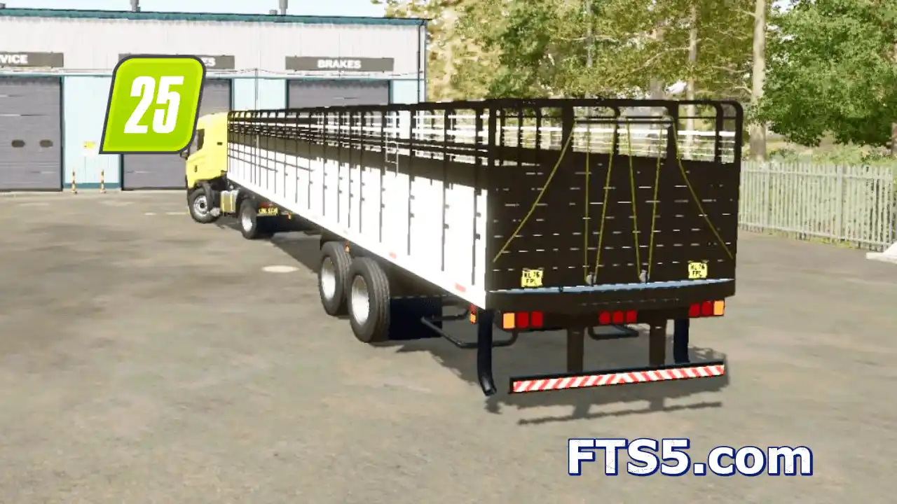 双轴牲畜拖车 v1.0