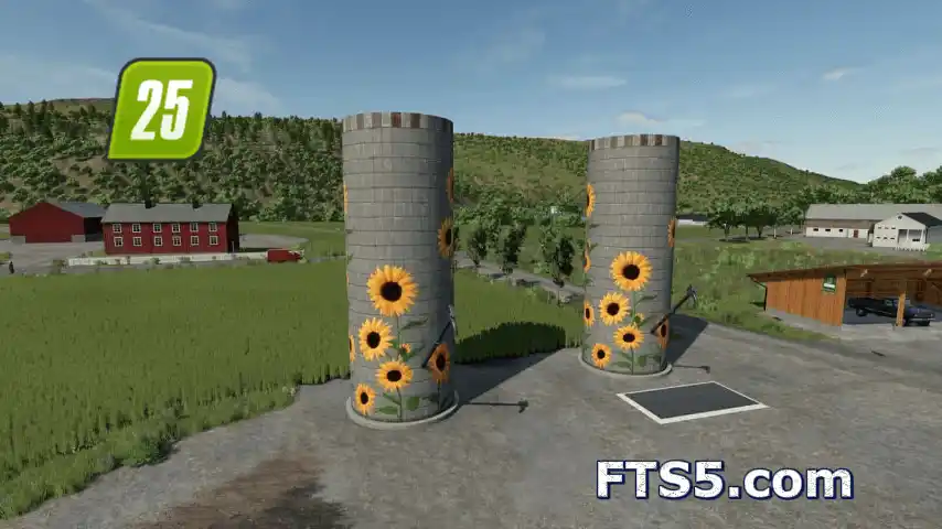 向日葵图案筒仓 v1.0