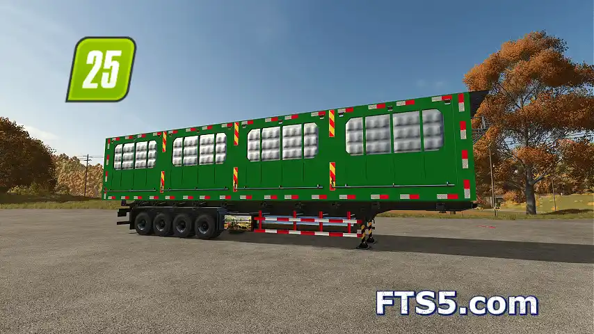国产四轴高栏半挂车