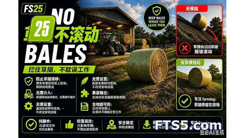 禁止草捆滚动 v1.6