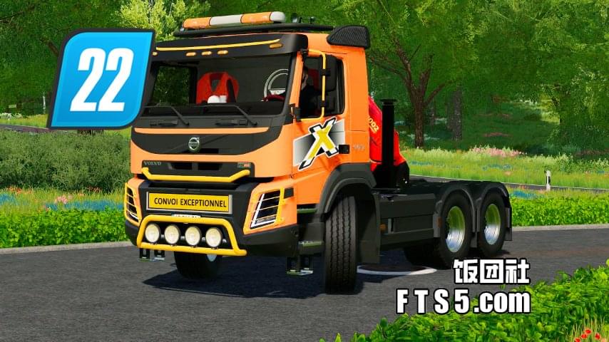 沃尔沃6X4卡车(带起重机)v1.0