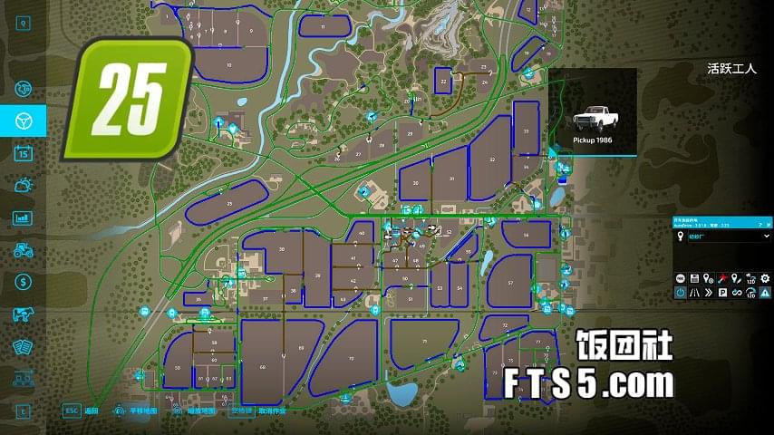 模拟农场22 榆树溪地图 AutoDrive自动驾驶 路线 v1.0