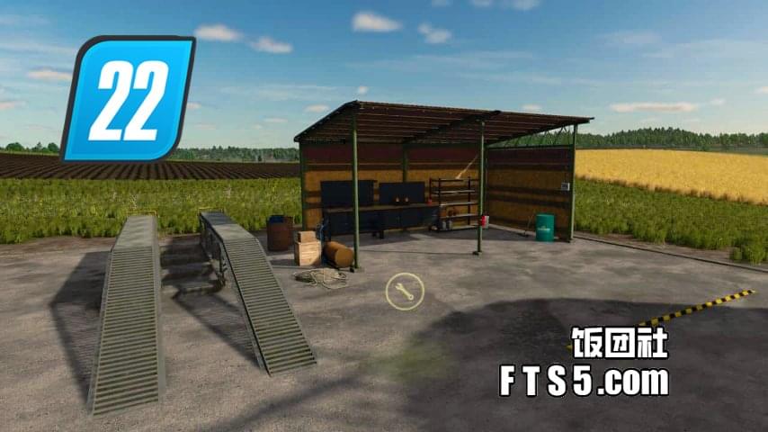带坡道载具维修棚 v1.0.0